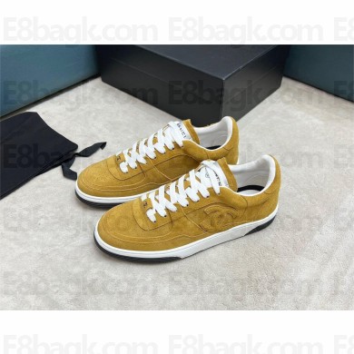 Chanel Suede Kidskin Sneakers G45079 YELLOW 2023