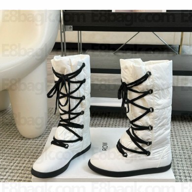 The Row Banana Nylon Lace-Up Boots white 1107-2024