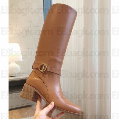 Hermes  women's Justine 50 boot caleskin in brown Heel 5cm 2024
