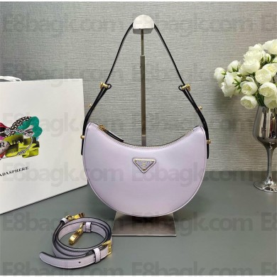Prada Arqué shearling shoulder bag 1BC194 Wisteria 2024