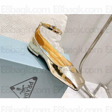 prada Patent leather ballerinas gold 2023 