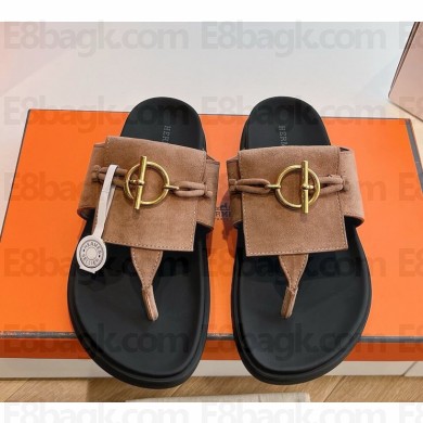 Hermès women/men Joyce sandal brun fumé 2025