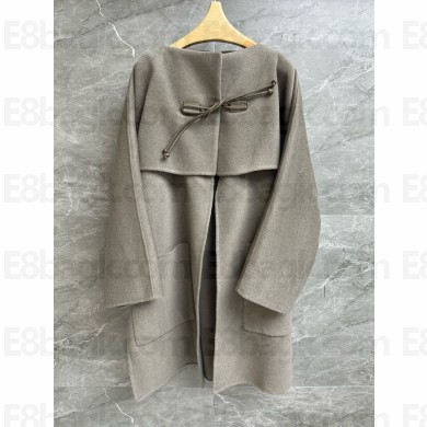 hermes cashmere long coat gray 2024