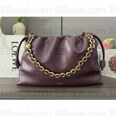 loewe large flamenco purse in mellow nappa lambskin 012401 BURGUNDY 2024