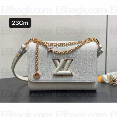 LOUIS VUITTON Taurillon leather Twist MM Slim M14341 Quartz 2025