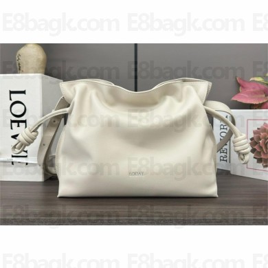 Loewe Medium Flamenco Clutch Bag in Nappa Calfskin sea salt