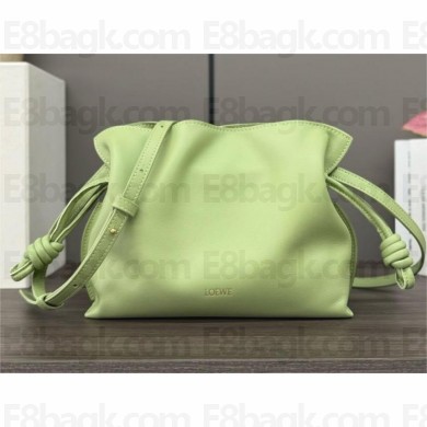 Loewe Mini Flamenco Clutch Bag in Nappa Calfskin Light Pear 