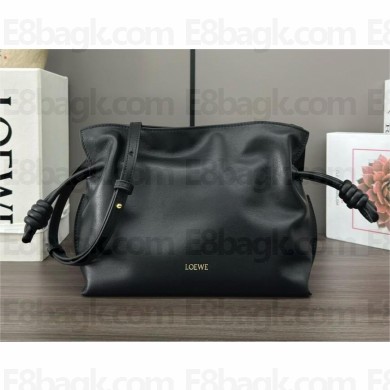 Loewe Mini Flamenco Clutch Bag in Nappa Calfskin Black