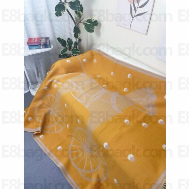 Hermès Cheval Cabriolet WOOL Blanket yellow 2024