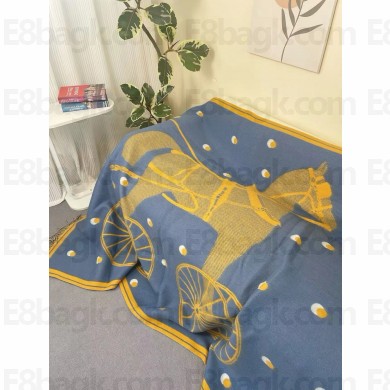 Hermès Cheval Cabriolet WOOL Blanket blue 2024