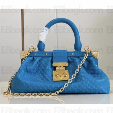 LOUIS VUITTON Monogram Clutch in supple calfskin BLUE M22326 2023