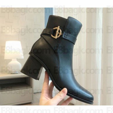 Hermes  women's Jill 60 ankle boot calfskin in black Heel 6cm 2024