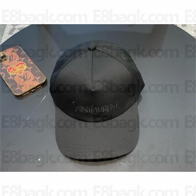SAINT LAURENT cap in gabardine black 2024