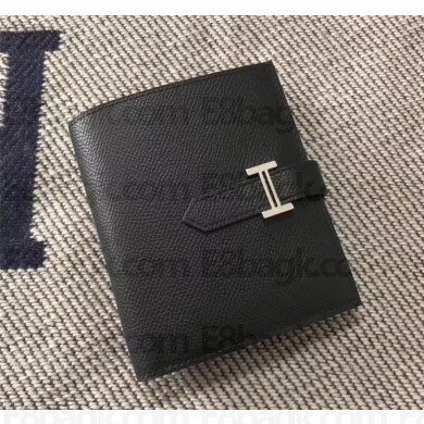 HERMES BEARN SHORT WALLET IN ORIGINAL EPSOM LEATHER black