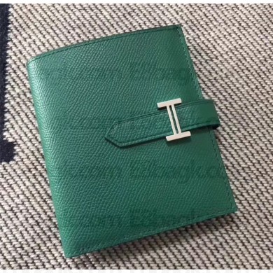 HERMES BEARN SHORT WALLET IN ORIGINAL EPSOM LEATHER green