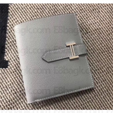 HERMES BEARN SHORT WALLET IN ORIGINAL EPSOM LEATHER blue lin