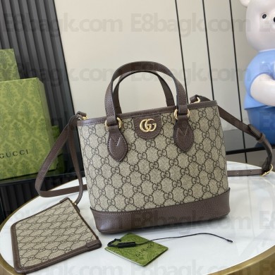 GUCCI Ophidia mini tote bag IN Beige and ebony GG Supreme canvas 811716 2024
