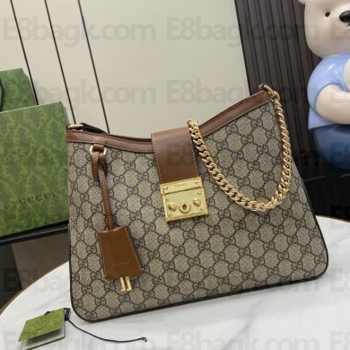 GUCCI Padlock GG medium shoulder bag 795113 BROWN 2024