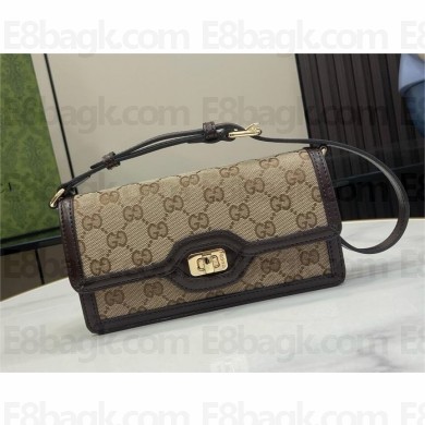 Gucci Luce mini shoulder bag IN Beige and ebony Original GG canvas 790038 2024