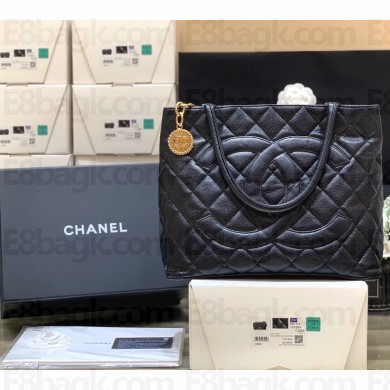 CHANEL BLACK SHOPPING TOTE BAG A91030(ORIGINAL QUALITY)