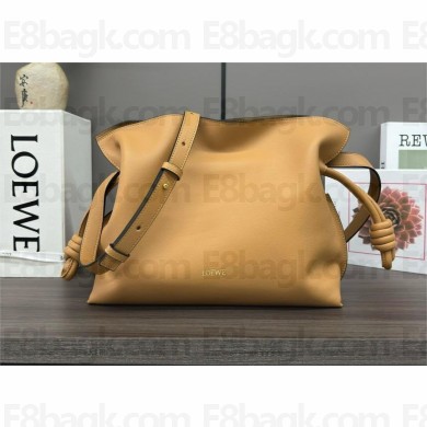 Loewe Medium Flamenco Clutch Bag in Nappa Calfskin warm desert