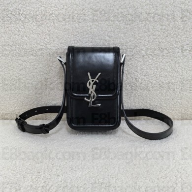 Saint Laurent SOLFERINO mini bag in smooth leather black (original quality)