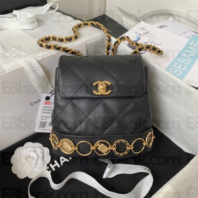 Chanel Small Backpack in Calfskin AS4275 BLACK 2023