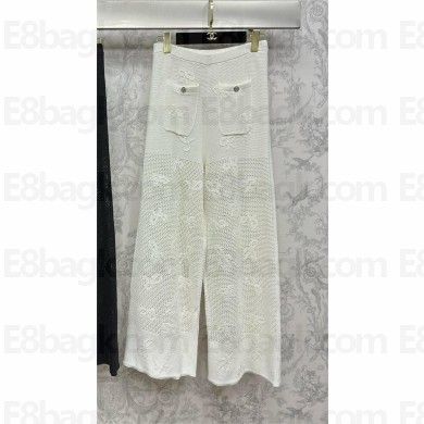 chanel Mixed Fibers WHITE PANTS P76849 2024
