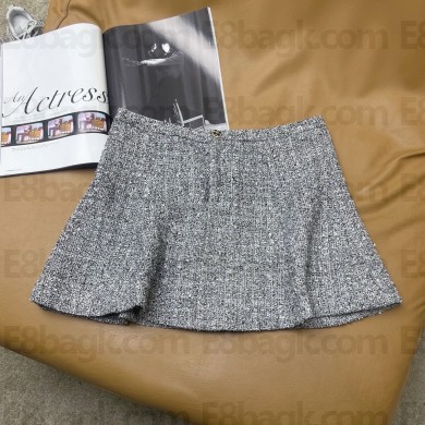 chanel Tweed White & Black skirt P76696 2024
