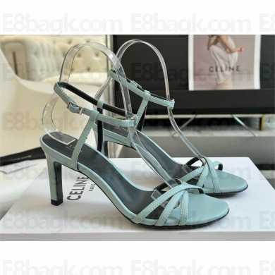CELINE SOIR SANDAL in LAMBSKIN soft blue 2024