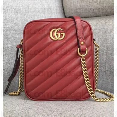 Gucci GG Marmont Mini Shoulder Bag 550155 Red 2018