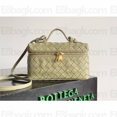 Bottega Veneta Intrecciato leather BANG BANG vanity case CLAY GREEN 2024