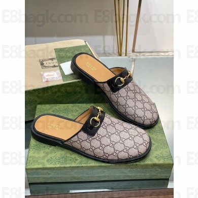 Gucci Men's GG Horsebit slipper 719749 black 2023
