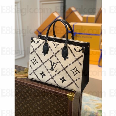 louis vuitton Onthego MM tote bag M46016 CREAM