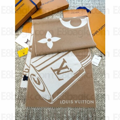 LOUIS VUITTON LOCK AND KEYS Scarf BEIGE 2024