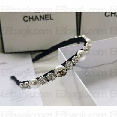 chanel cc crystals headband 2022