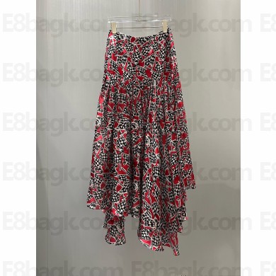 CHANEL FLAGS PRINTED SILK SKIRT 2023