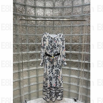 CHANEL FLAGS PRINTED DRESS IVORY 2023