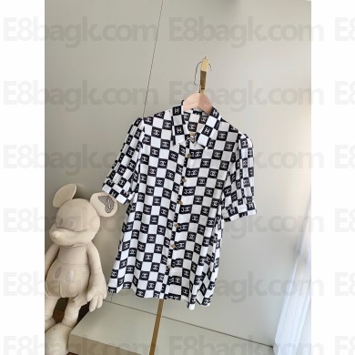 CHANEL BLACK CHECKERBOARD SHIRT 2023
