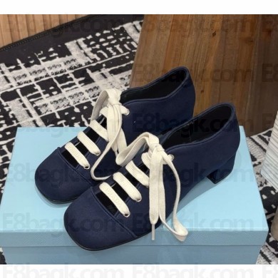 Prada lace-up cloth pumps blue 2024