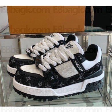 Louis Vuitton women/men 1ACXAB LV Trainer Maxi Sneaker black Monogram denim 2024