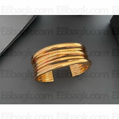 saint laurent multi-wire cuff in metal gold 2024