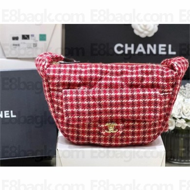 Chanel Red, White, Beige & Dark Brown belt bag AS5052 2025 (ORIGINAL QUALITY)