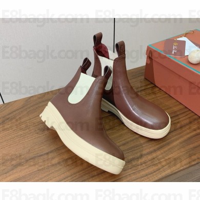 Loro piana Lakeside Ankle Boots In coffee calfskin 2024