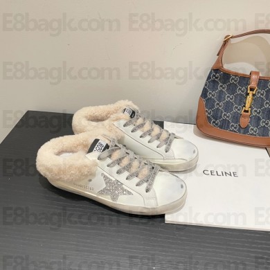 Golden Goose Superstar shearling-lined lace-up trainers