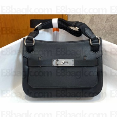 Hermes mini jypsiere bag in swift leather Black with Silver Hardware (original quality+handmade)