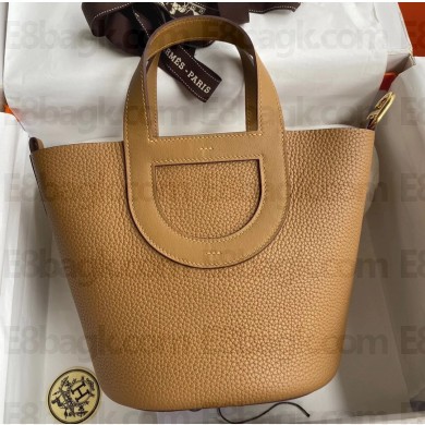 Hermes In-The-Loop Tote Bag In Original Togo Leather Brown with Gold Hardware (Full Handmade Quality)