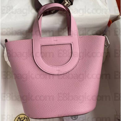Hermes In-The-Loop Tote Bag In Original Togo Leather Pink with Silver Hardware (Full Handmade Quality)