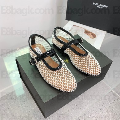 Alaia Ballerinas in fishnet white 2023