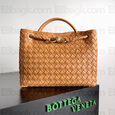 Bottega Veneta Intrecciato leather Medium Andiamo top handle Bag wood 2023